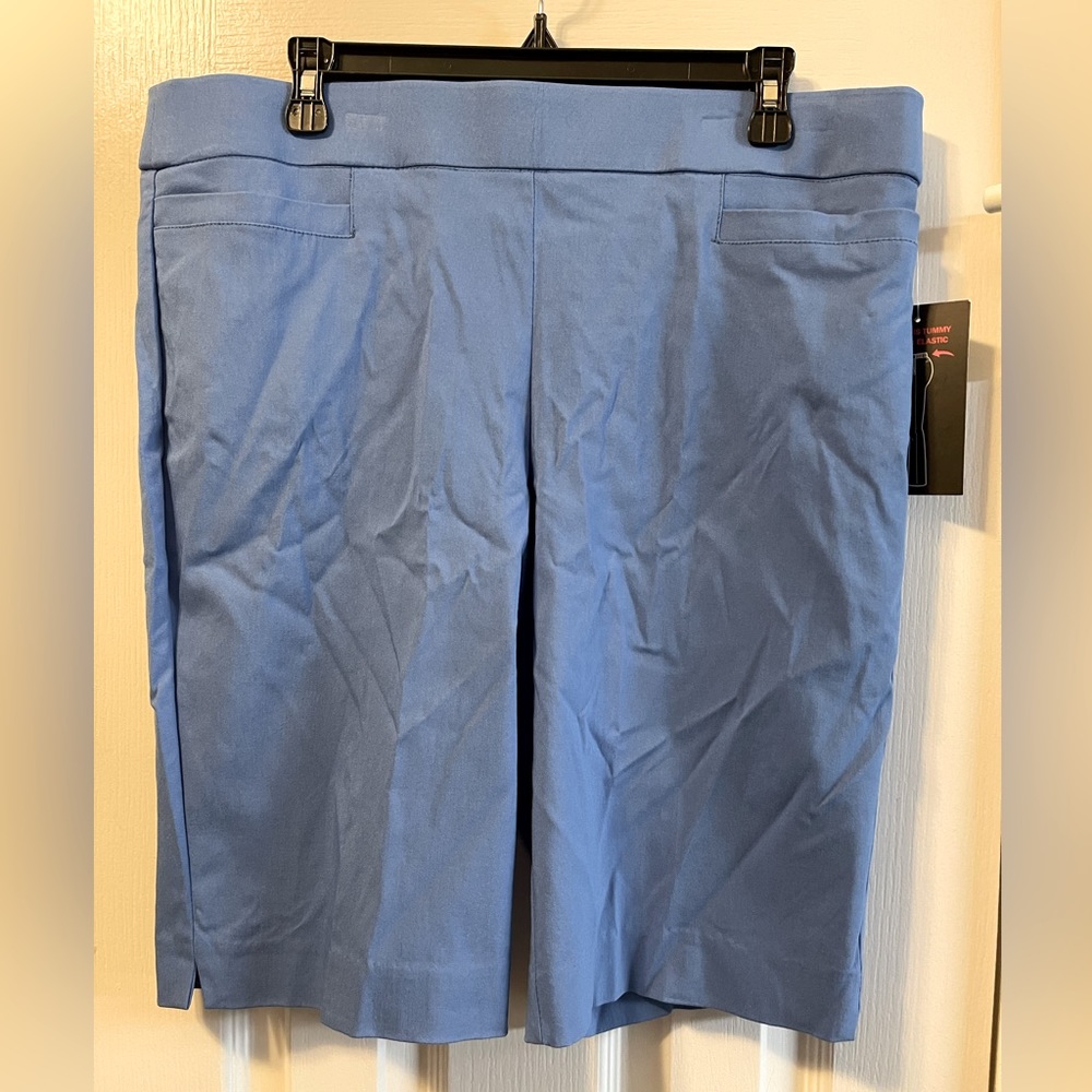 Women’s Briggs Slimming Tummy Shorts, Size 14, Blue, NWT